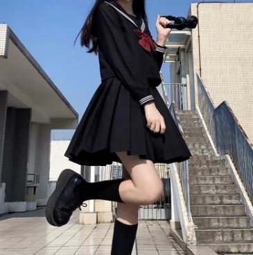 日本高校水手服(黑)