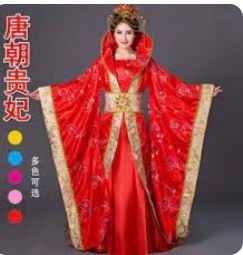中國歷代皇后服裝武則天服裝楊貴妃服裝 
